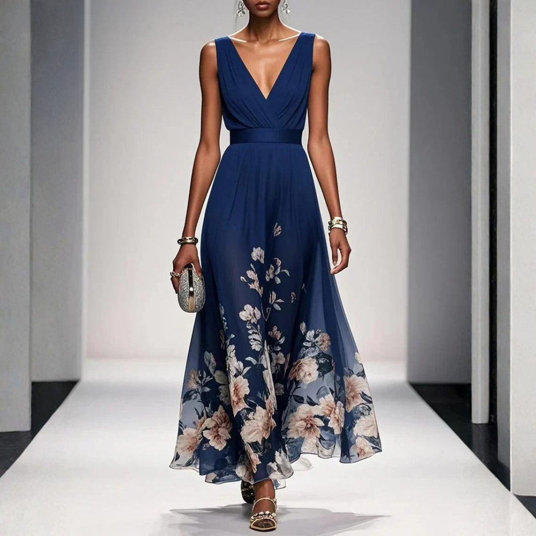 Floral Maxi Dress | Elegant Summer Dresses for Special Occasions | Flowing Feminine Design