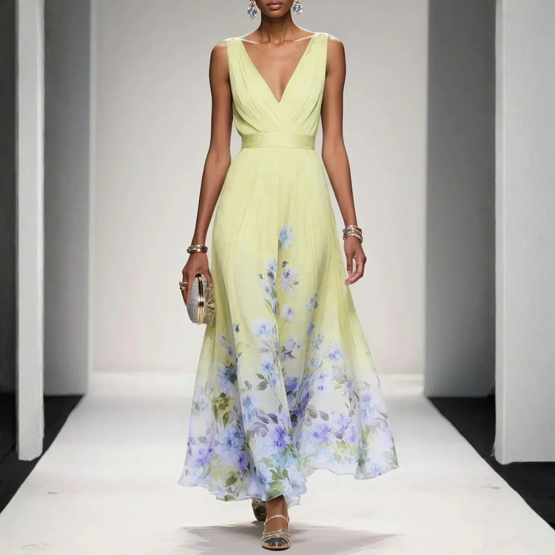 Floral Maxi Dress | Elegant Summer Dresses for Special Occasions | Flowing Feminine Design