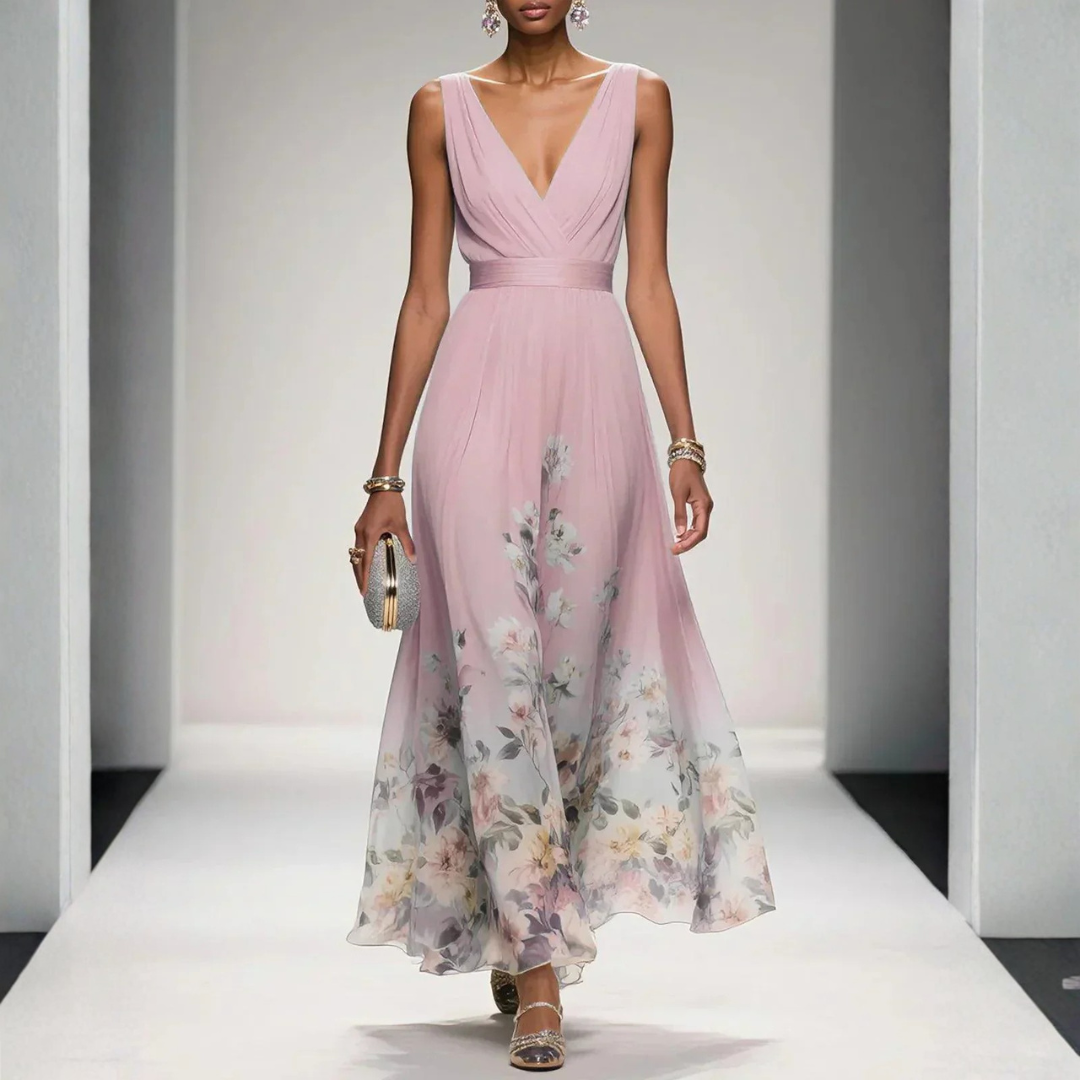 Floral Maxi Dress | Elegant Summer Dresses for Special Occasions | Flowing Feminine Design