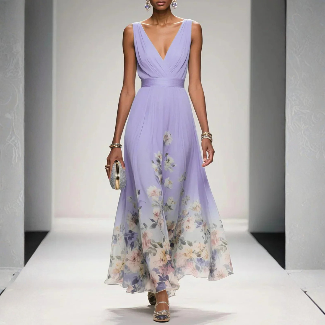Floral Maxi Dress | Elegant Summer Dresses for Special Occasions | Flowing Feminine Design