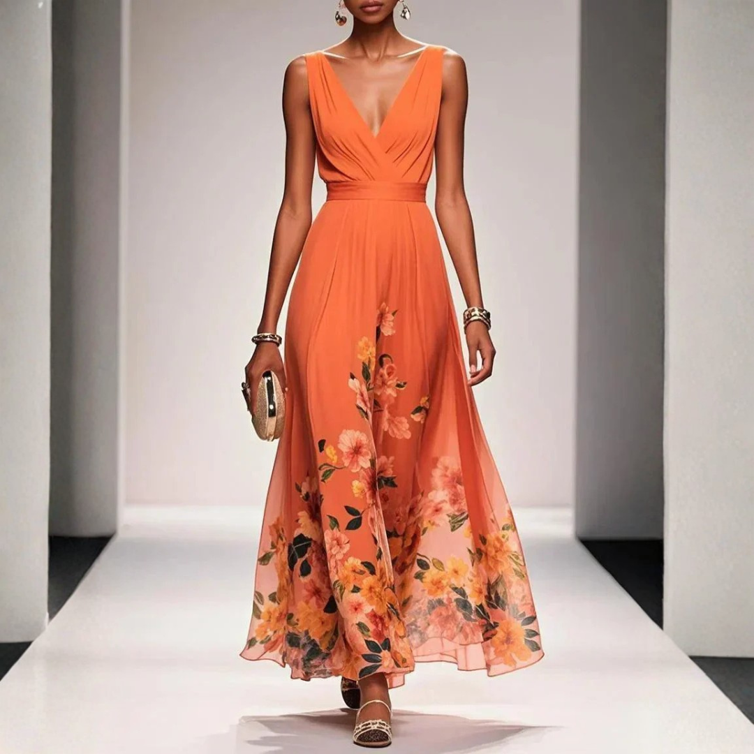 Floral Maxi Dress | Elegant Summer Dresses for Special Occasions | Flowing Feminine Design