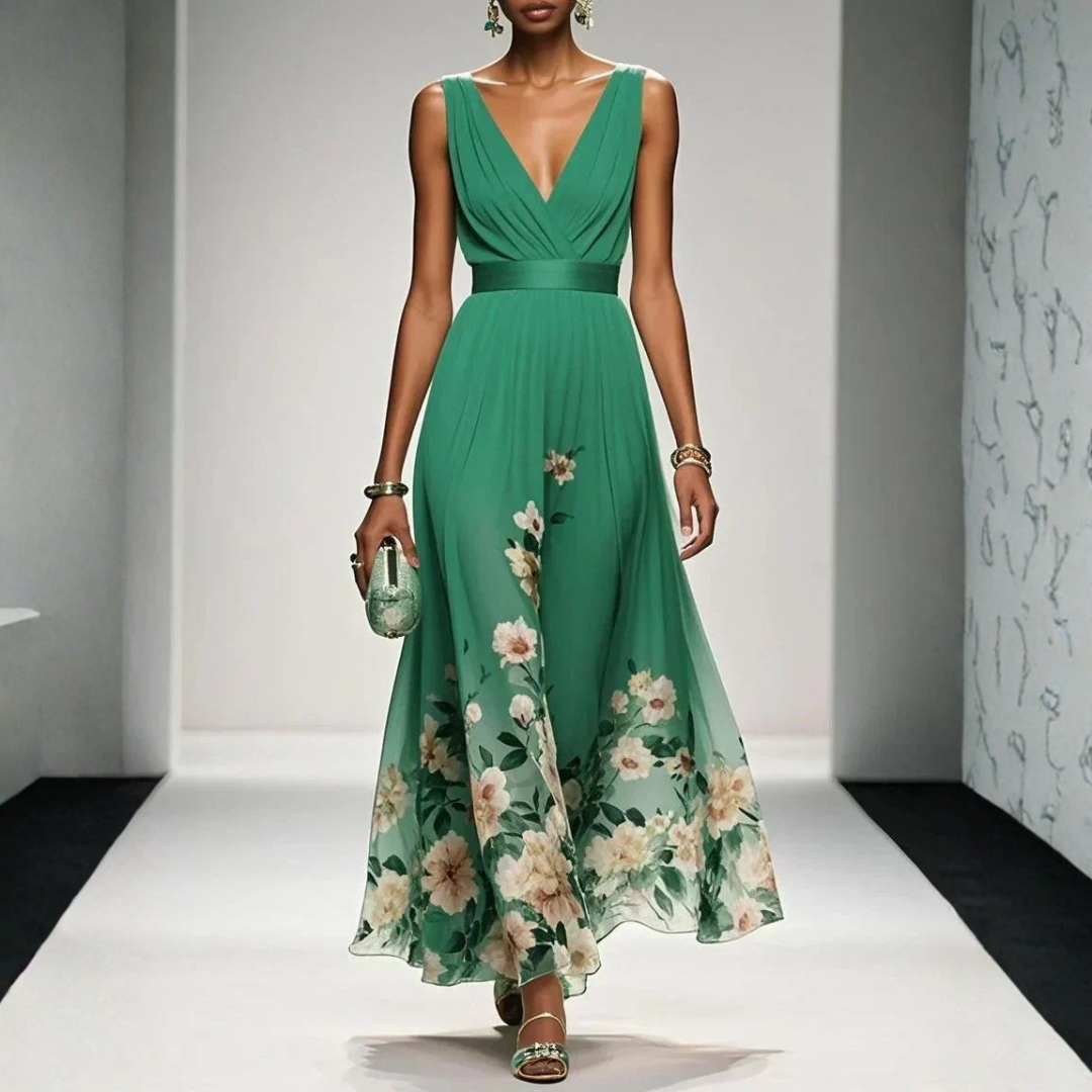 Floral Maxi Dress | Elegant Summer Dresses for Special Occasions | Flowing Feminine Design