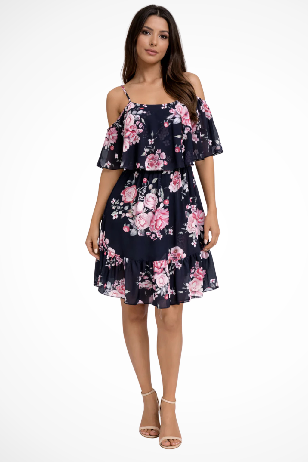 Floral Mini Dress | Off-Shoulder Summer Sundress | Romantic Lightweight Ruffled Design