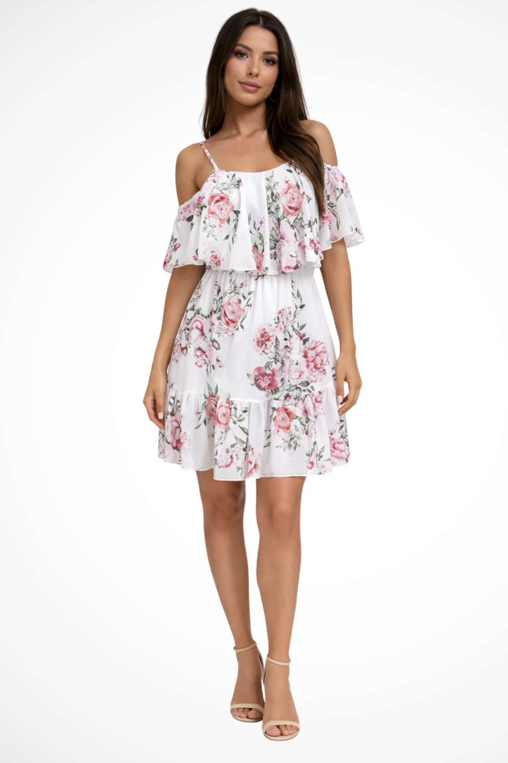 Floral Mini Dress | Off-Shoulder Summer Sundress | Romantic Lightweight Ruffled Design