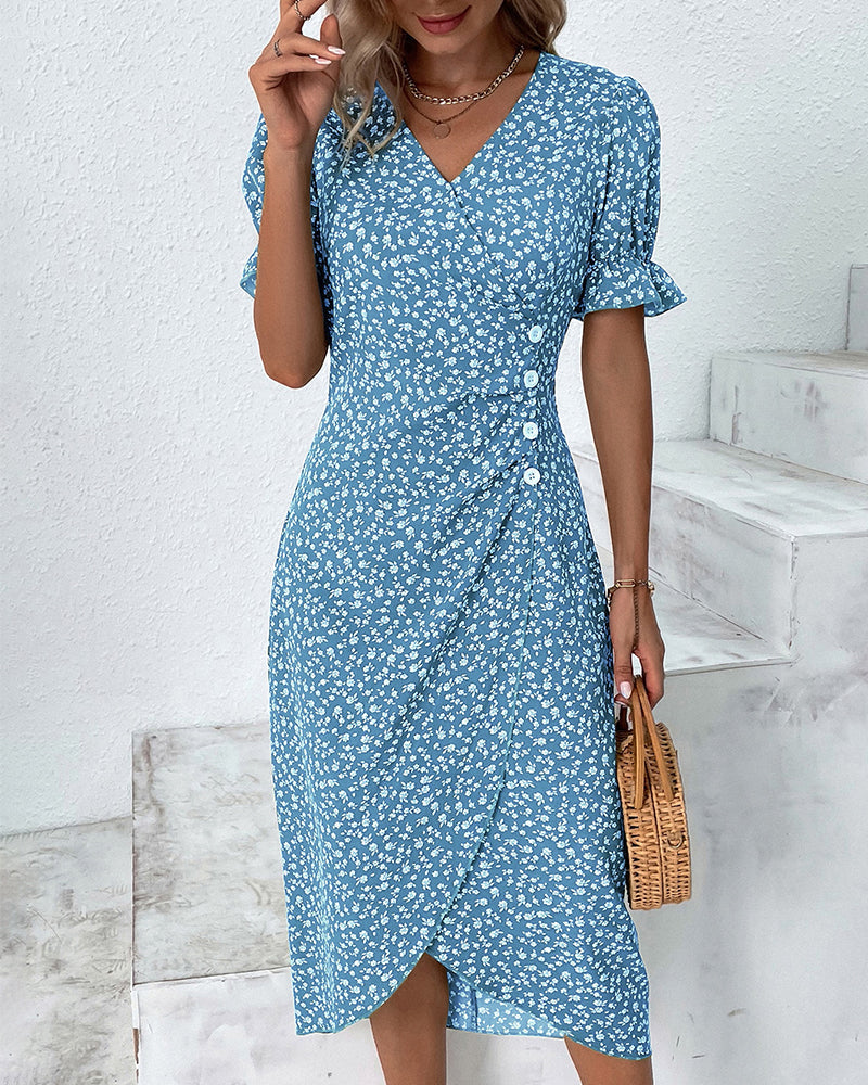 Floral V-Neck Dress | Elegant Summer Dresses for Effortless Style