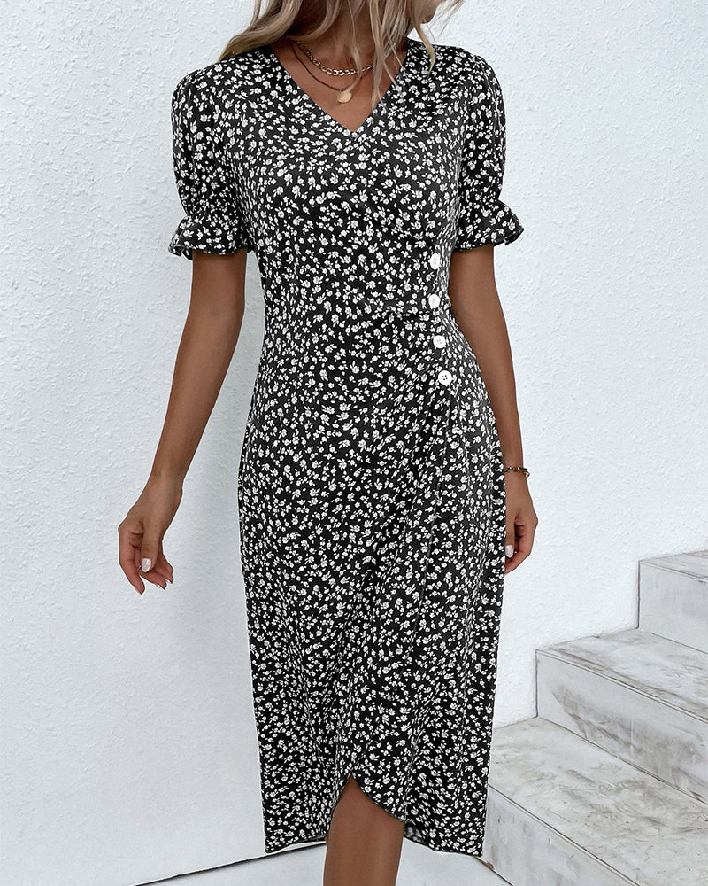 Floral V-Neck Dress | Elegant Summer Dresses for Effortless Style