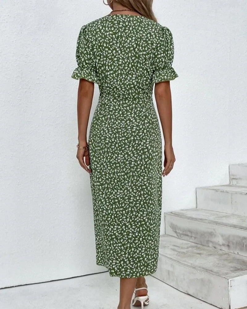 Floral V-Neck Dress | Elegant Summer Dresses for Effortless Style