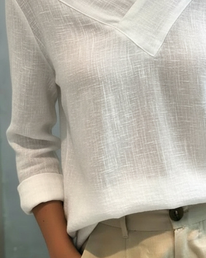 Fluid Top | Asymmetrical Blouse for Women | Elegant Draped Design