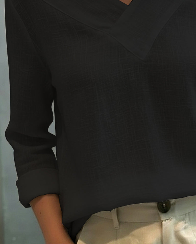 Fluid Top | Asymmetrical Blouse for Women | Elegant Draped Design
