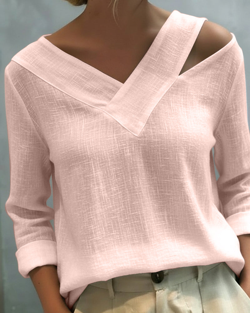 Fluid Top | Asymmetrical Blouse for Women | Elegant Draped Design
