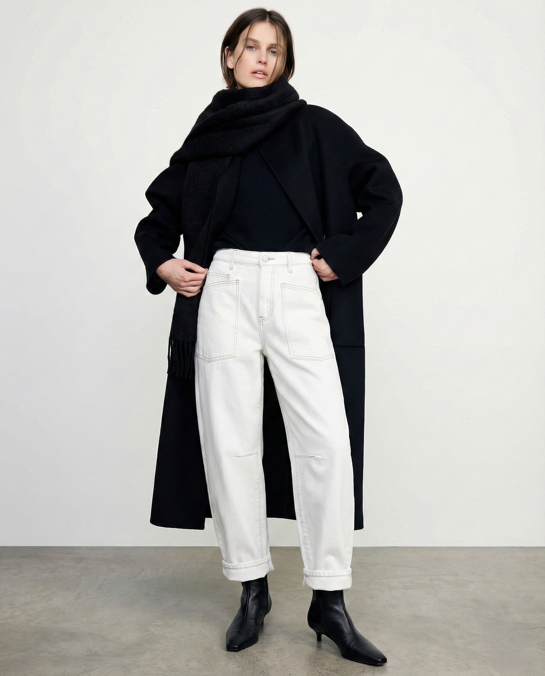 Duttini | Structured Barrel Jeans for Women in Denim