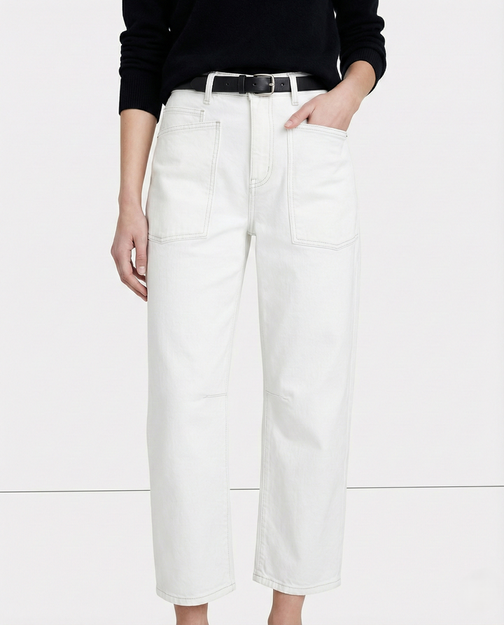 Duttini | Structured Barrel Jeans for Women in Denim