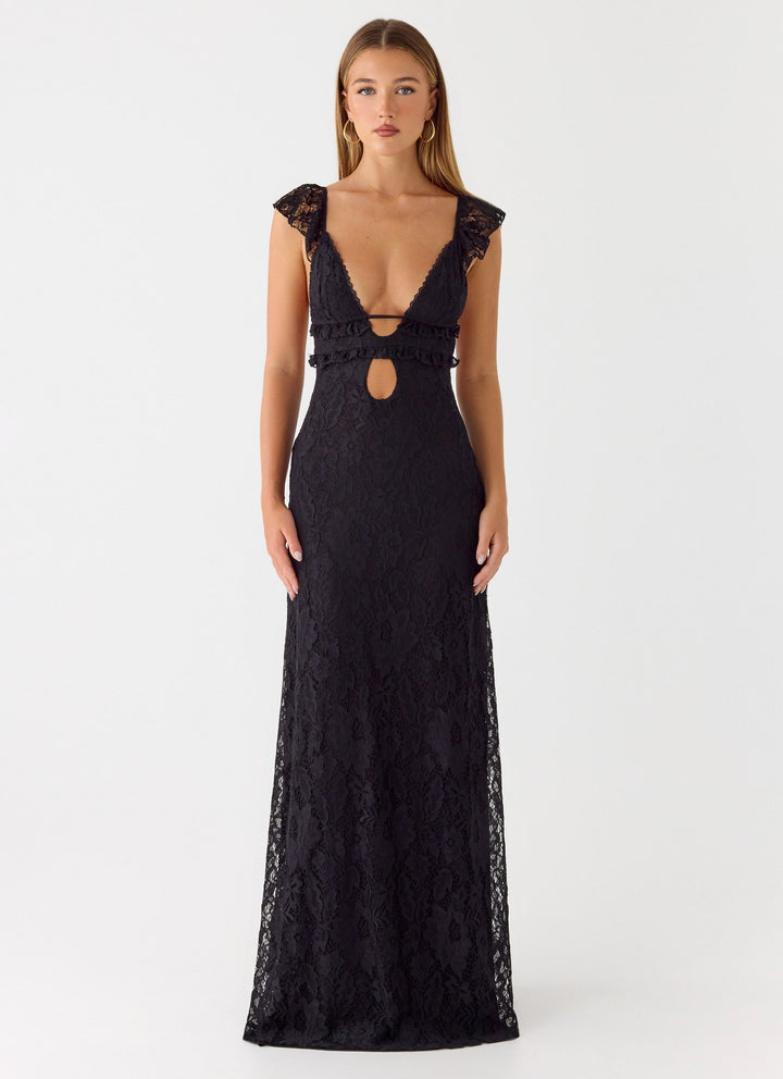 Giulia Lace Maxi Dress Black