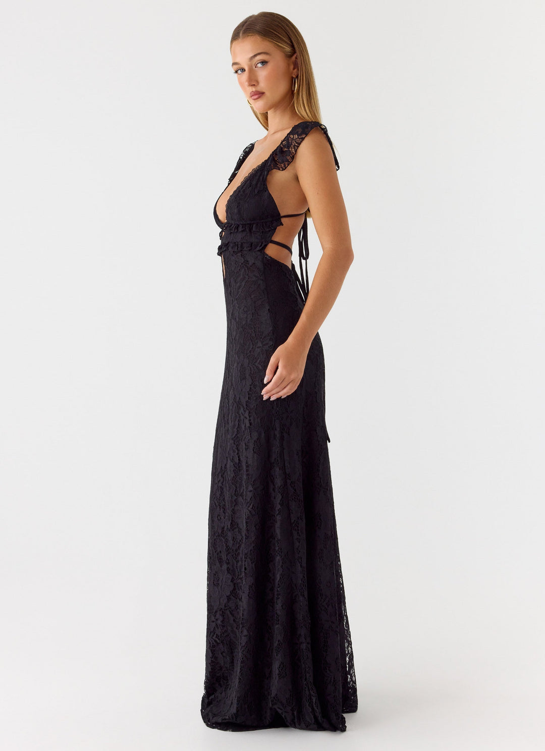 Giulia Lace Maxi Dress Black