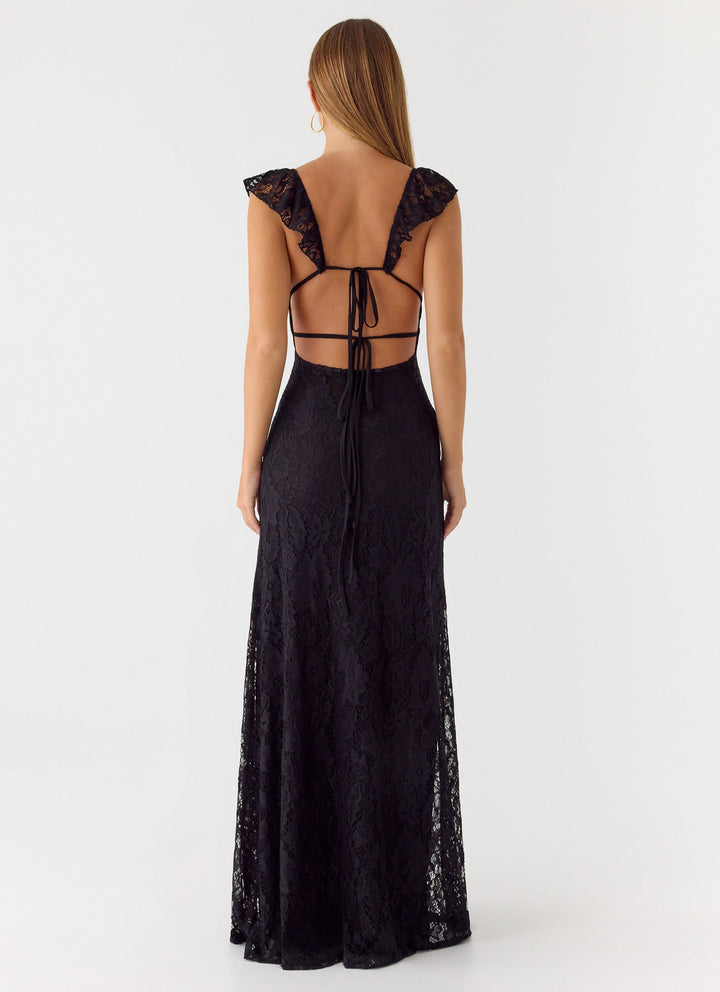 Giulia Lace Maxi Dress Black