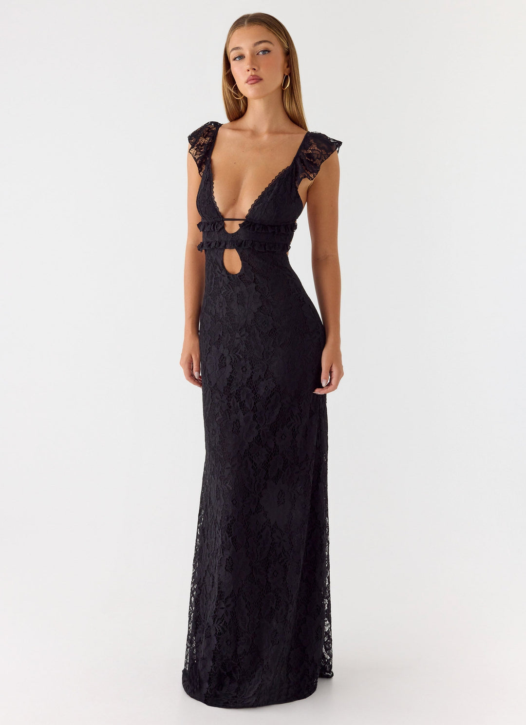 Giulia Lace Maxi Dress Black