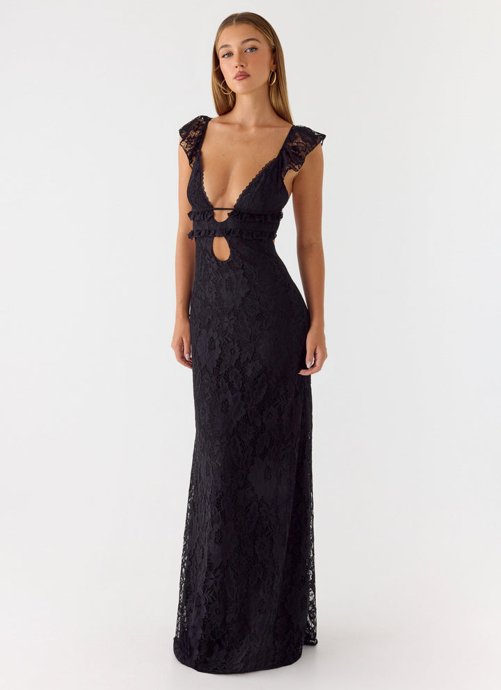 Giulia Lace Maxi Dress Black