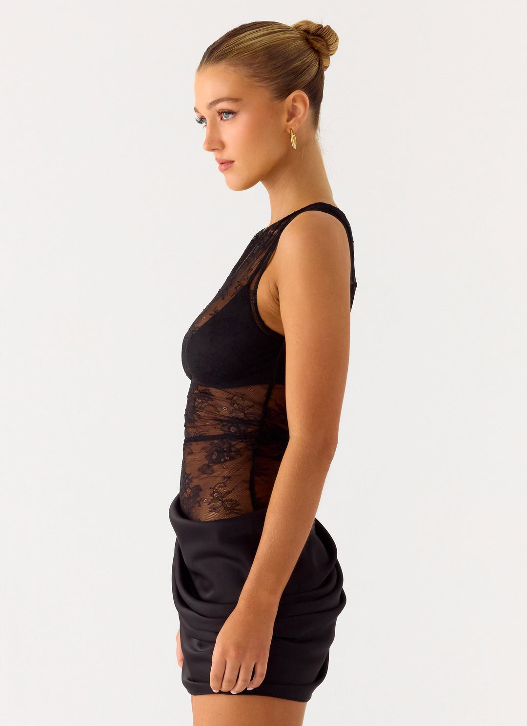 Harlem Lace Mini Dress Black