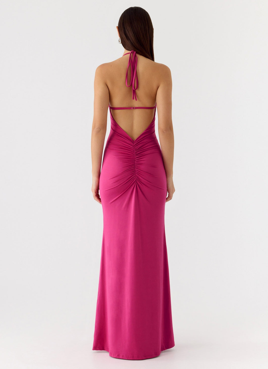 Have Your Attention Maxi Dress Fuchsia