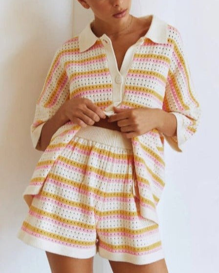 Bellatrix | Women's Striped Summer Vacation Two-Piece