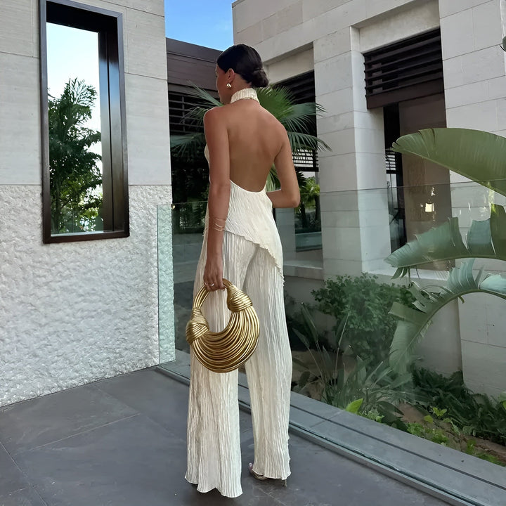 Briarlee | Women's Pleated Summer Vacation Two-Piece Set