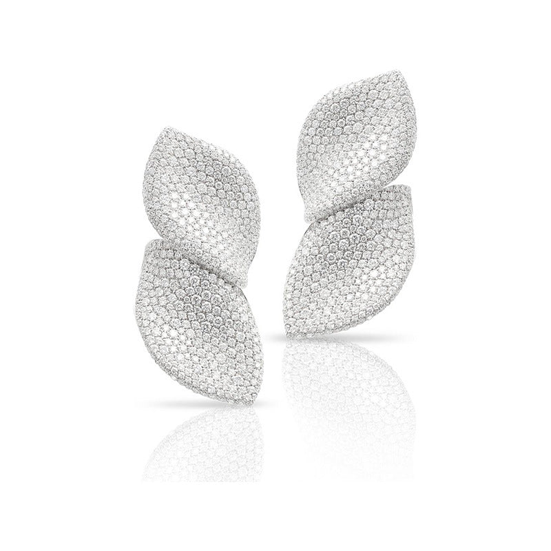 Ruby | Women's Diamond Leaf Shape Earrings
