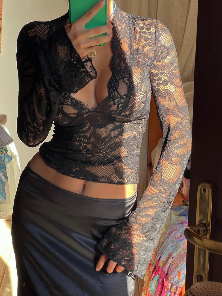 Skye | Women's Longsleeve Lace Party Top