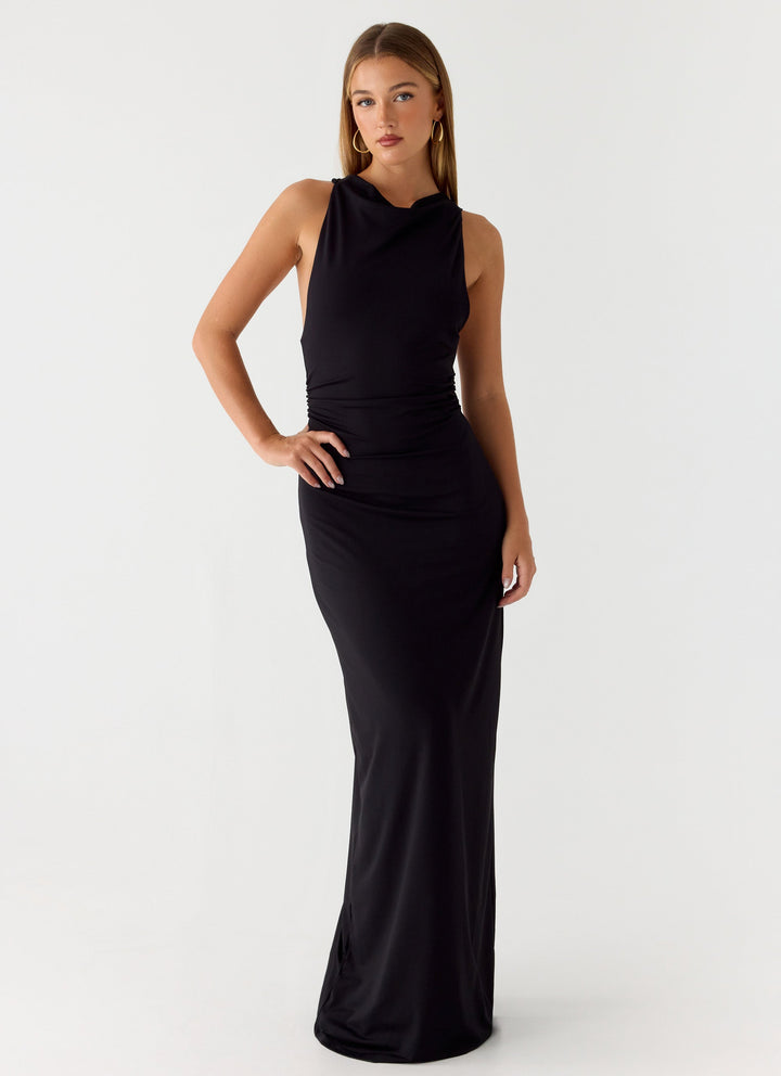 Hidden Agenda Maxi Dress Black