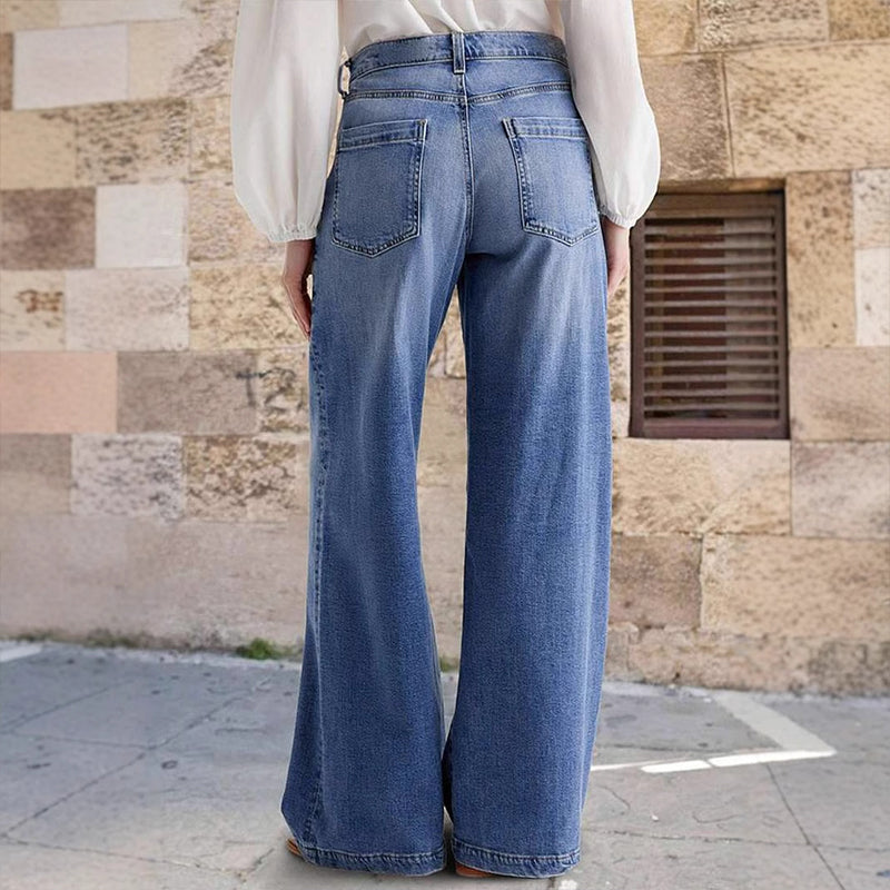 High-Waisted Jeans | Retro Wide Leg Baggy Casual Pants