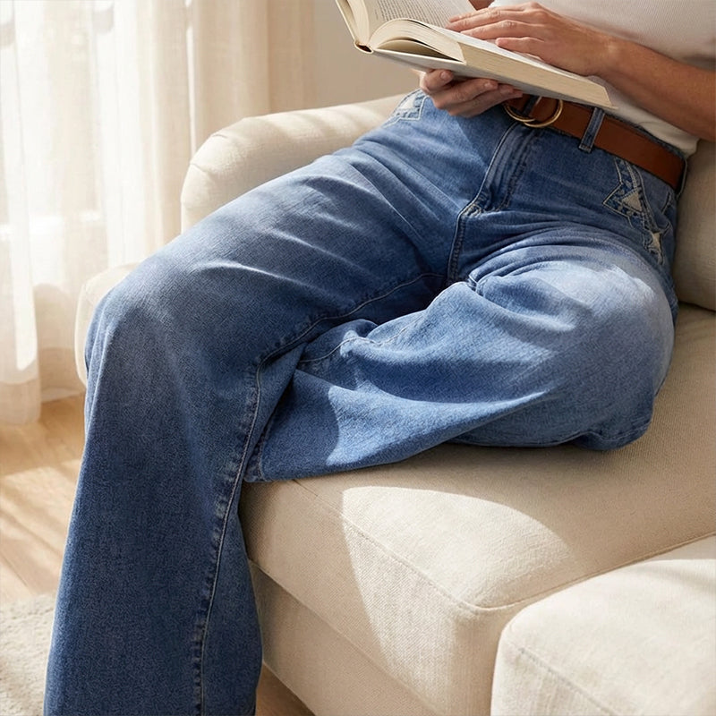High-Waisted Jeans | Retro Wide Leg Baggy Casual Pants