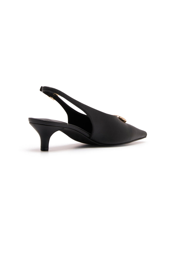 Indiana Slingback Heels Black