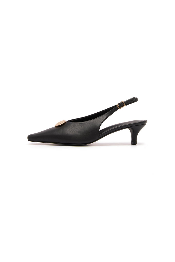 Indiana Slingback Heels Black