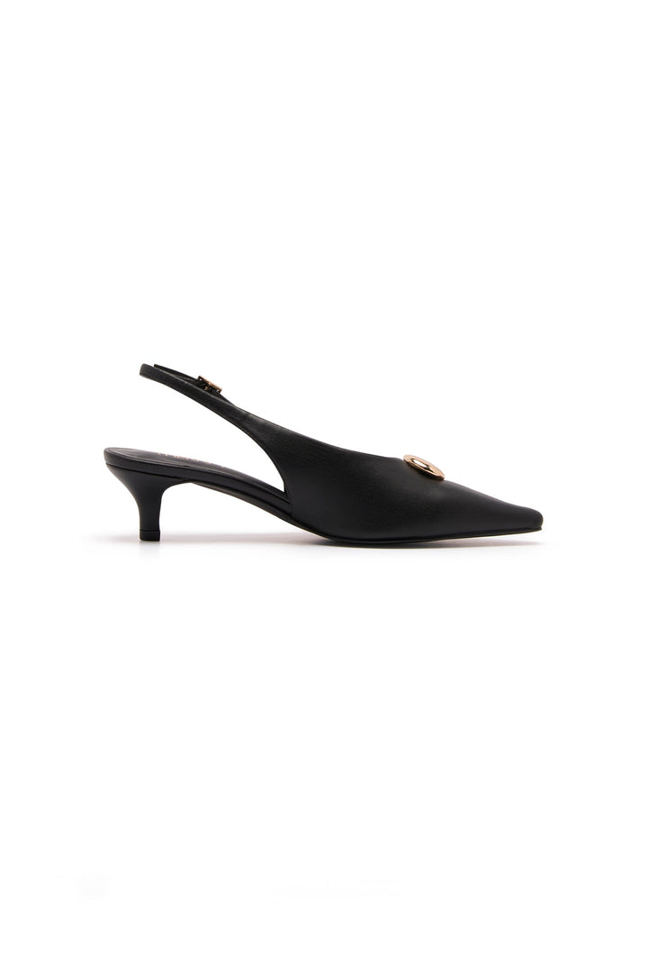 Indiana Slingback Heels Black