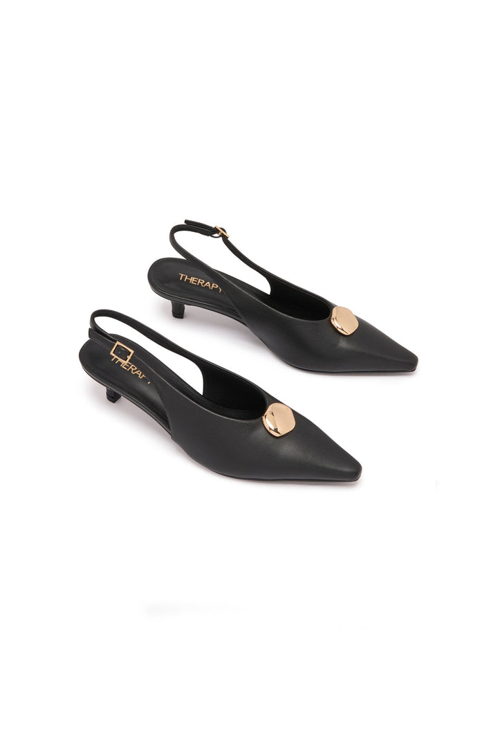 Indiana Slingback Heels Black