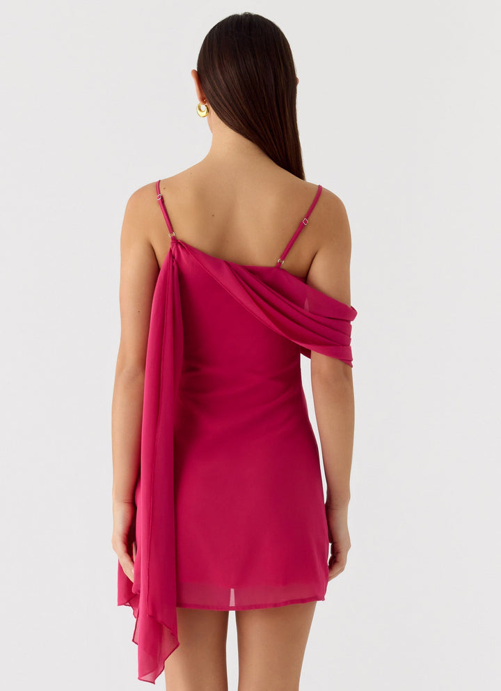 In Your Place Mini Dress Fuchsia