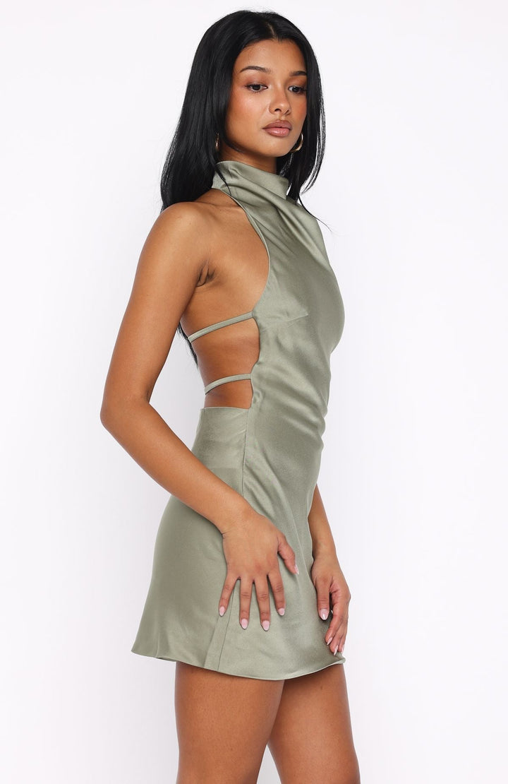 Khaki Whisper Mini Dress