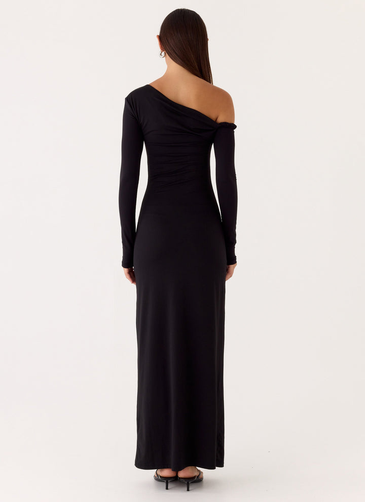 Jordana Twist Maxi Dress Black