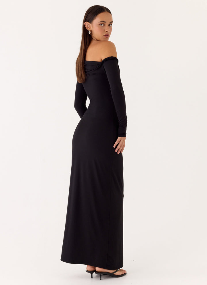 Jordana Twist Maxi Dress Black