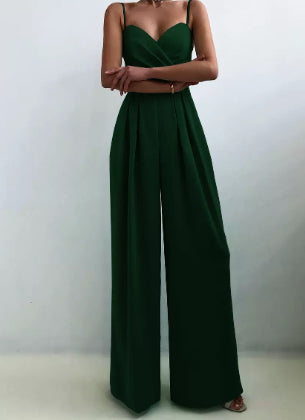 Jumpsuit | Elegant Wide-Leg Evening Wear with Sophisticated Neckline