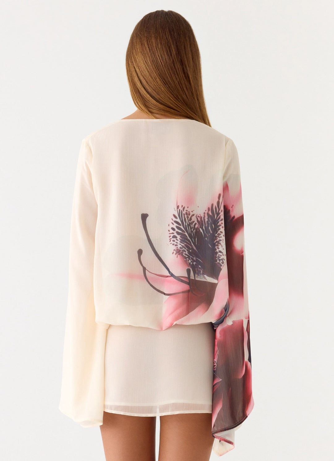 Junia Long Sleeve Mini Dress White