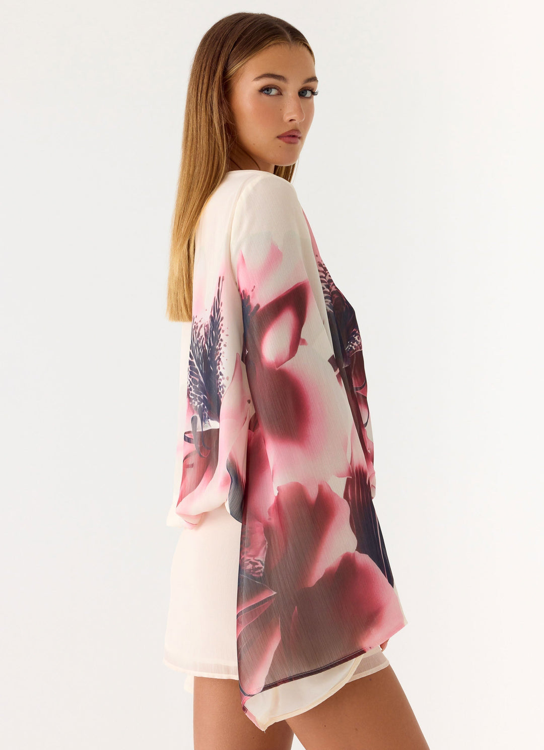 Junia Long Sleeve Mini Dress White