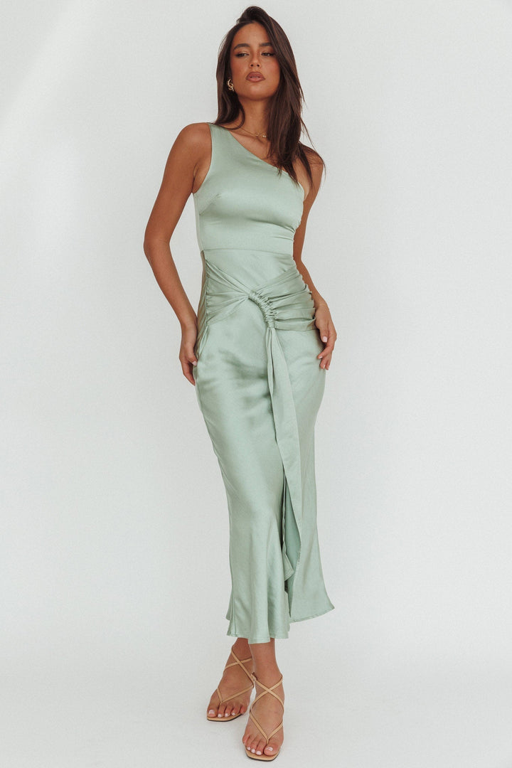 Luli Sash Midi Dress Sage