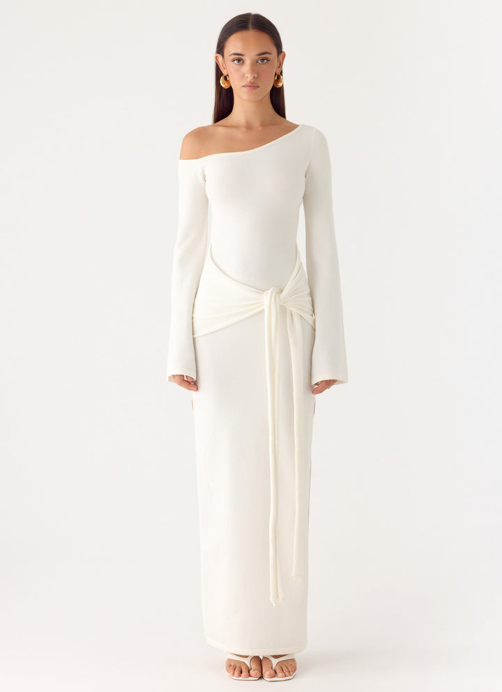 Kova Knit Maxi Dress White
