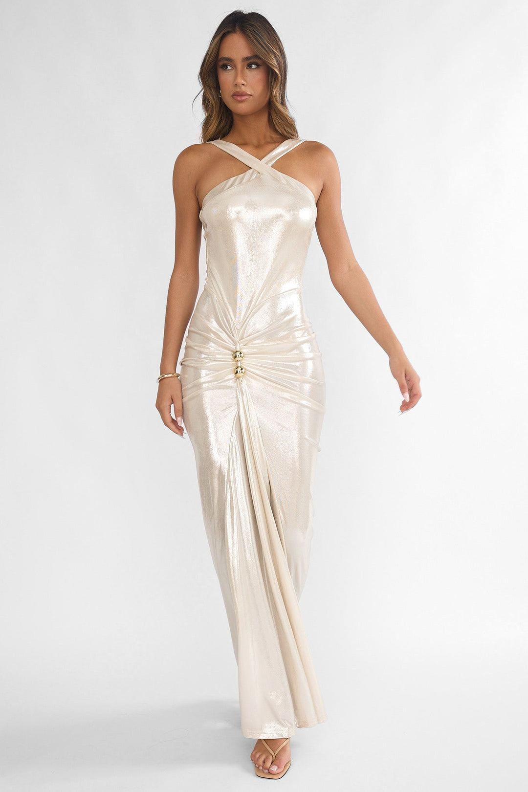 Delaina Maxi Dress Pearl