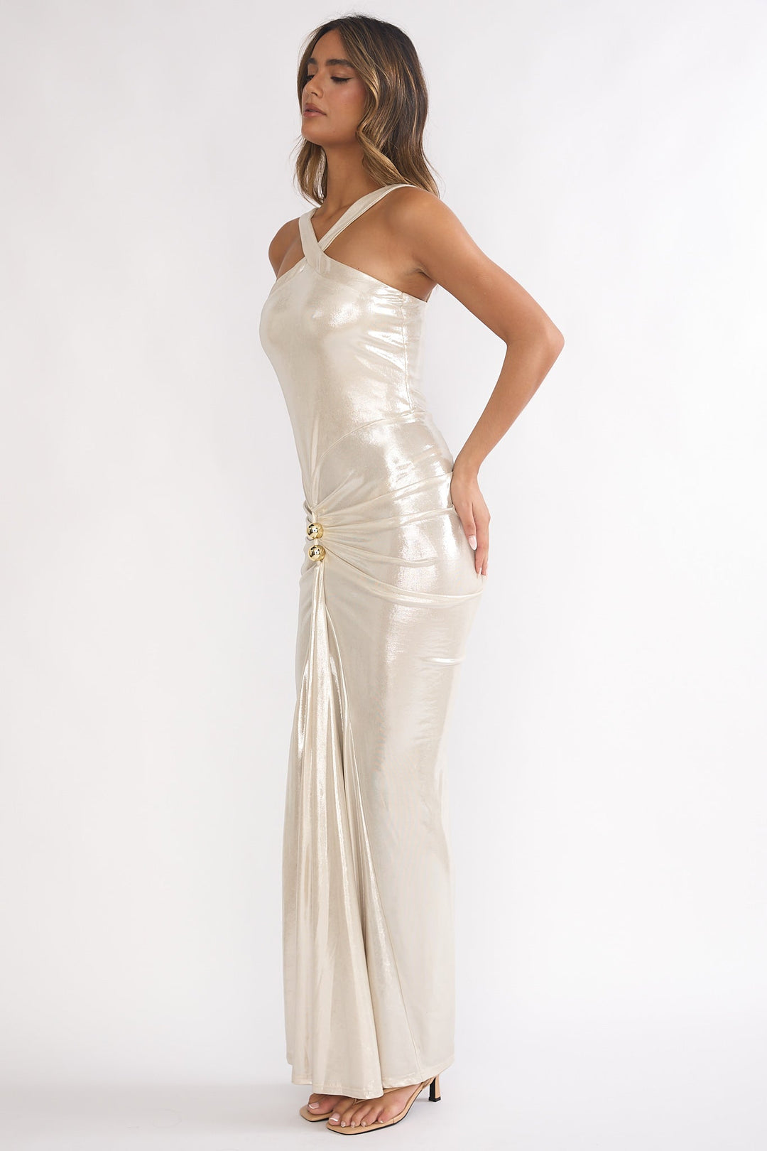 Delaina Maxi Dress Pearl
