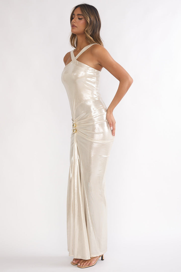 Delaina Maxi Dress Pearl