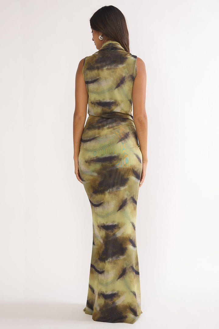 Veya Cowl Maxi Dress Moss