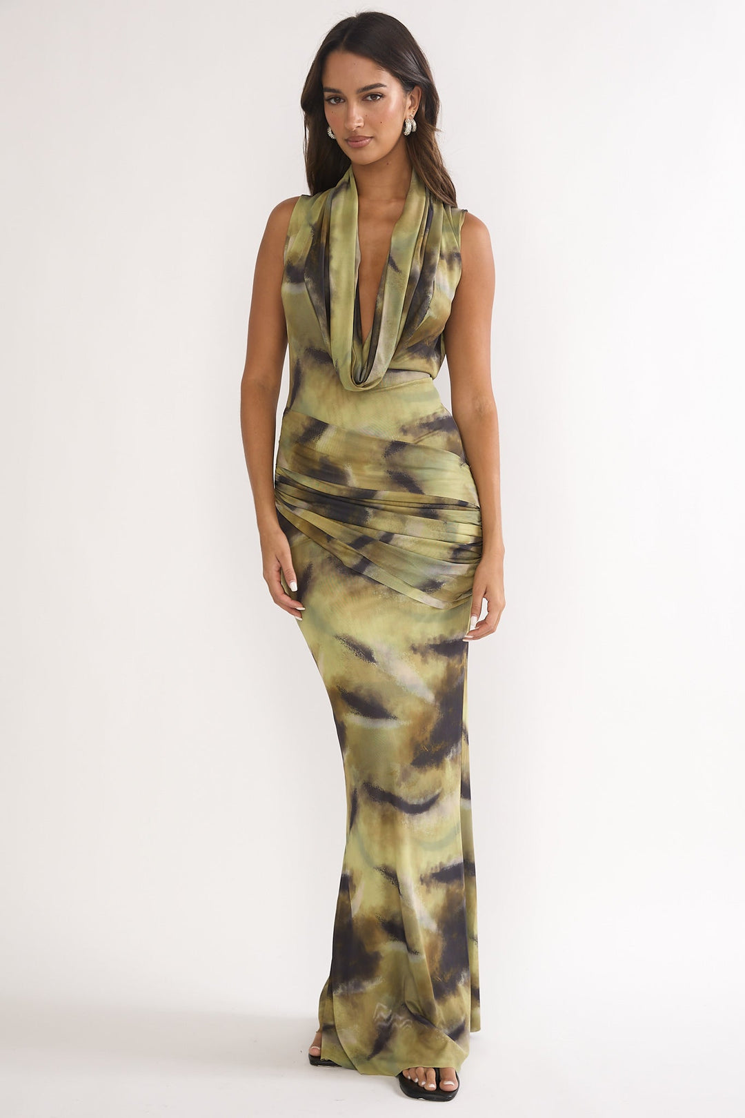 Veya Cowl Maxi Dress Moss