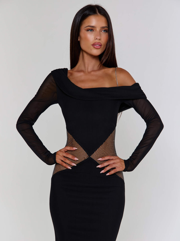 Lumina Black Maxi Dress