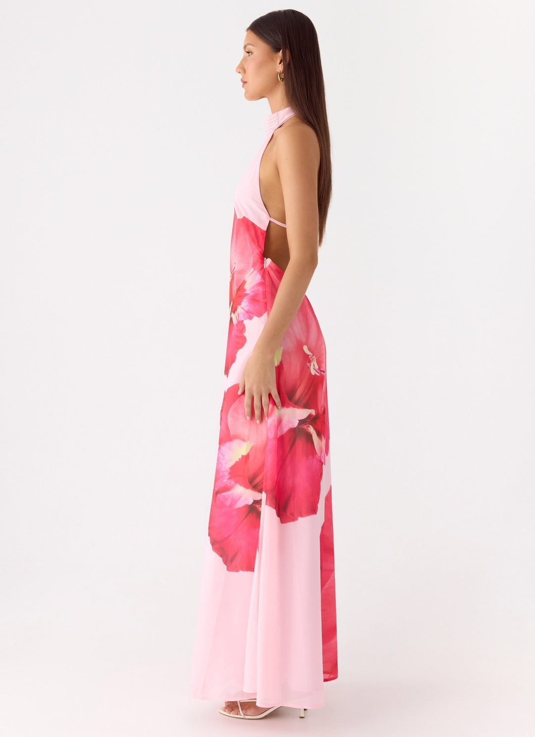 Len Maxi Dress Pink Floral Spritz